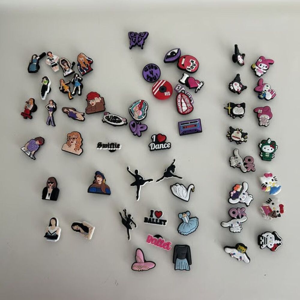 41pc Shoe Charms Lot Taylor Swift Sanrio Olivia Rodrigo BLACKPINK Ballet Jibbitz